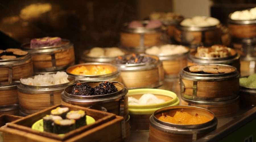 Shanghainese dishes on a restaurant table