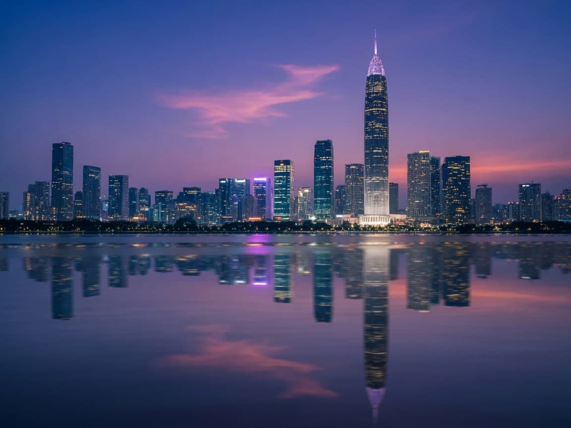 The Shenzhen skyline from across the bay
