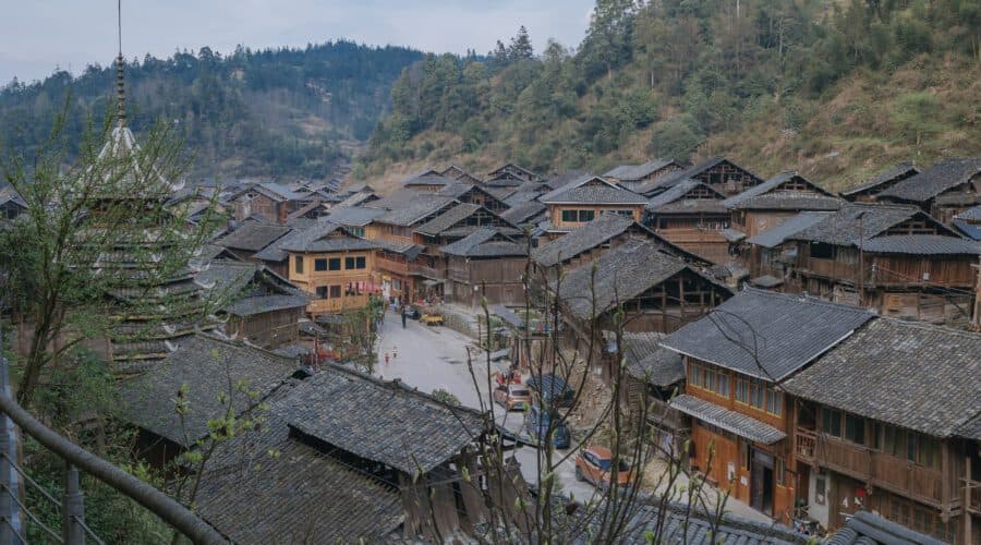 Huanggang Dong village in the Guizhou hills